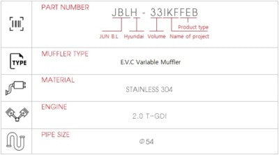 EVC PERFORMANCE CAT-BACK SYSTEM for GENESIS 22 23 24 25 G70 2.0T [JUN B.L]
