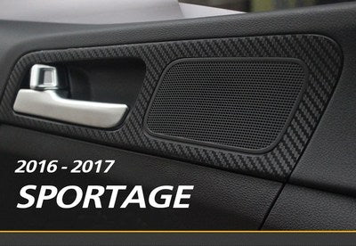 Door Catch Skinny 3D Carbon Sticker in Black for KIA 2016 2017 2018 SPORTAGE