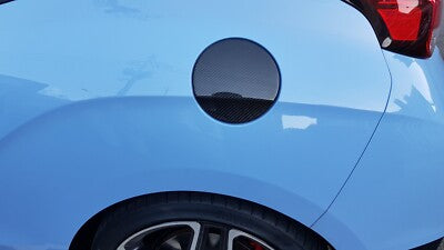 Real Carbon Fiber Gas Cap Fuel Door Cover for Hyundai Veloster N 19 20 21 22