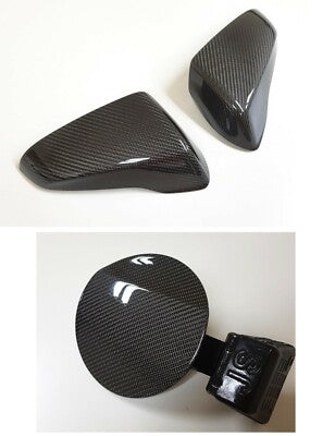 CF FUEL DOOR & MIRROR COVERS for 19 20 21  22 VELOSTER N & VELOSTER JS