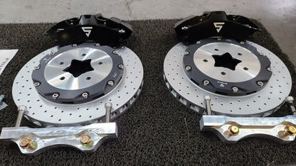 STOLZ 4-Piston Front & Rear Brake Kit Jeep Wrangler JK JL 350mm Fits 17" Wheel