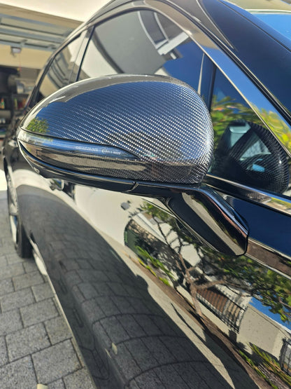 Real Carbon Fiber Side Mirror Cover Housing Replacement 2022-2026 Genesis GV70