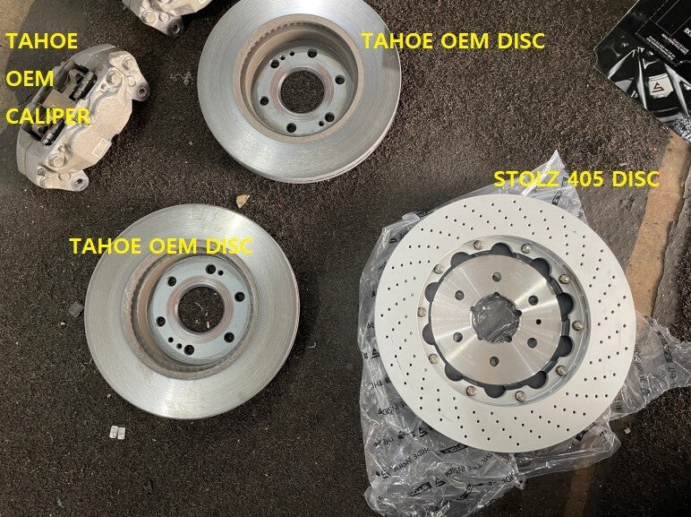 High Performance Big Brake Kit Front 8P 405 Rear 4P 380 with EPB for Chevy Tahoe