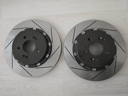 2-Piece Lightweight Rear Floating Brake Rotors for Kia Stinger GT GT1 GT2 340mm