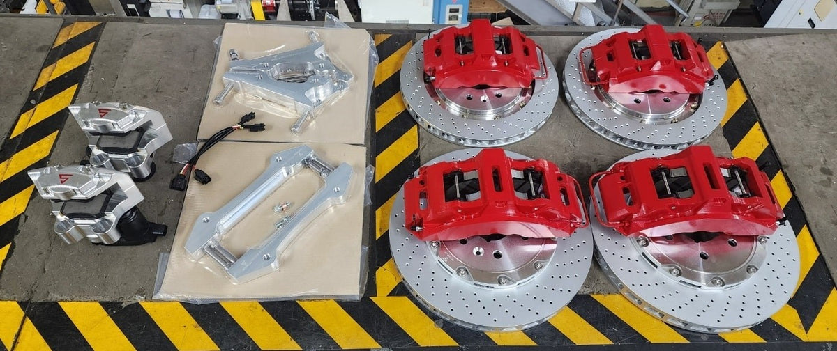 TESLA MODEL S PLAID (2021+ )BIG BRAKE FRONT 8P (405×34) + REAR 4P (380×31) + EPB