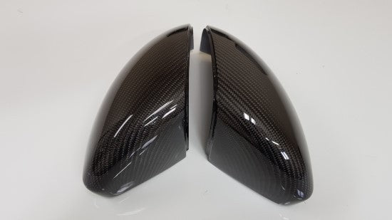 Kia Stinger GT GT2 2018+ Carbon Fiber Mirror Cover Replaced Glossy Black 2pc