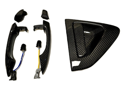 1:1 Full Replacement Dry Carbon Fiber Exterior Door Handles for Veloster N JS