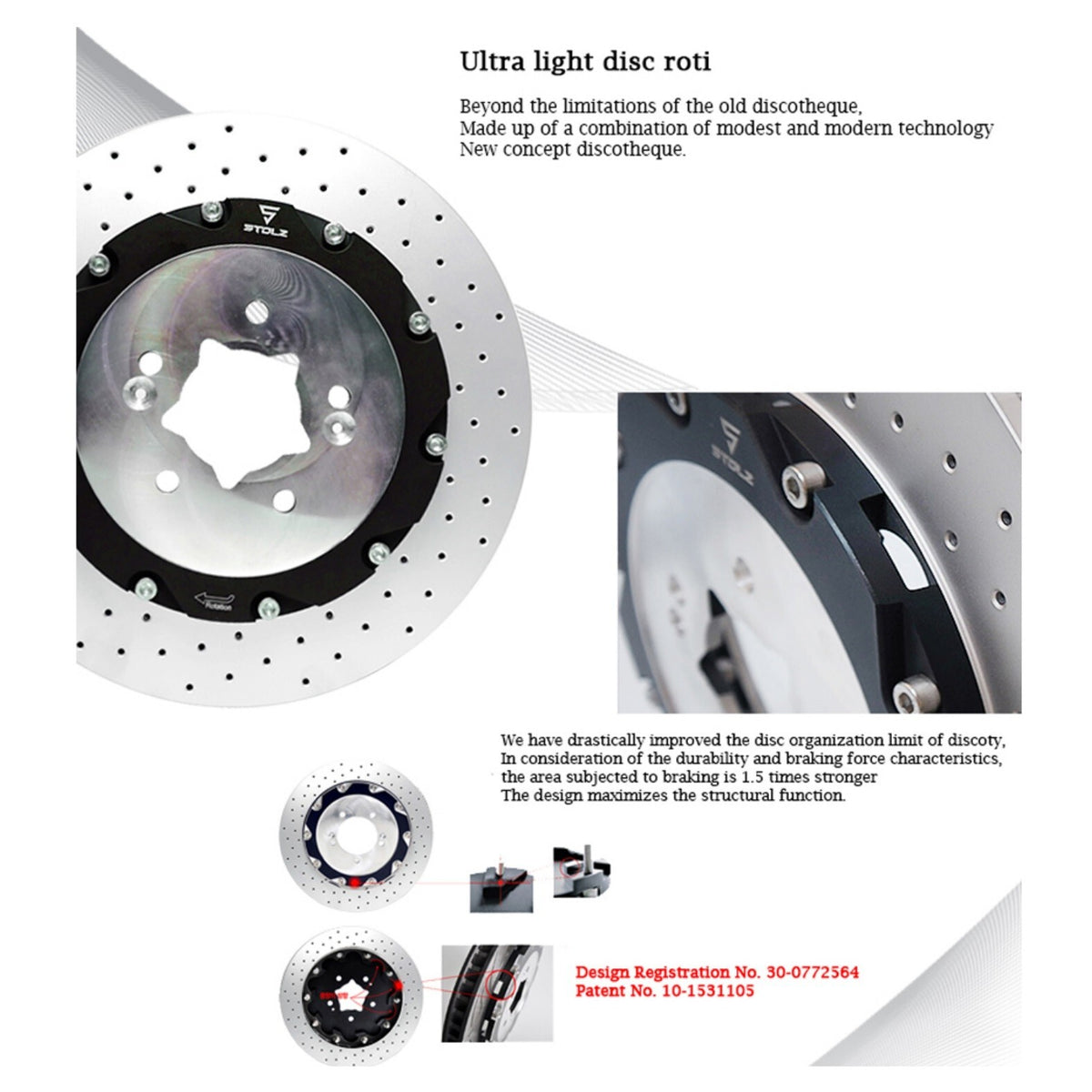 BIG BRAKE FRONT 8P (405×34) / BMW (2005 - 2023) 5 SERIES (E60, F10, G30)
