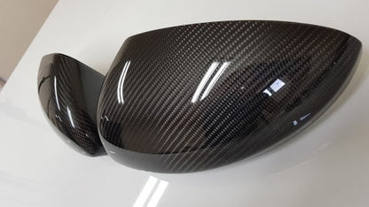 Kia Stinger GT GT2 2018+ Carbon Fiber Mirror Cover Replaced Glossy Black 2pc