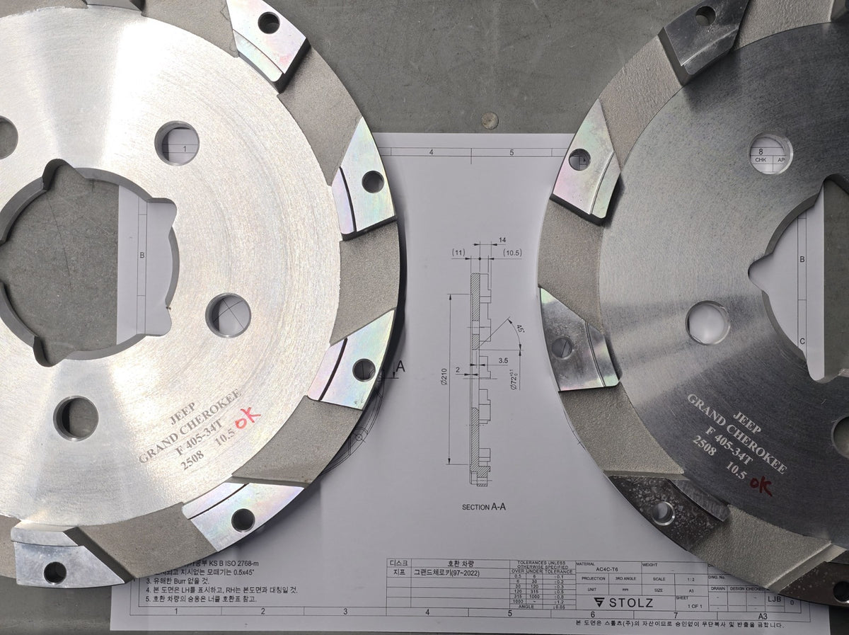 Front 8-Pot Big Brake Kit 405x34mm 2011-2021 Jeep Grand Cherokee WK2 Performance