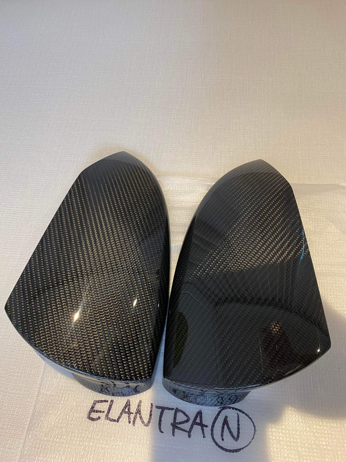 Real Carbon Fiber Mirror Cover Caps for 2021-2023 Hyundai Elantra N CN7 Sedan CF