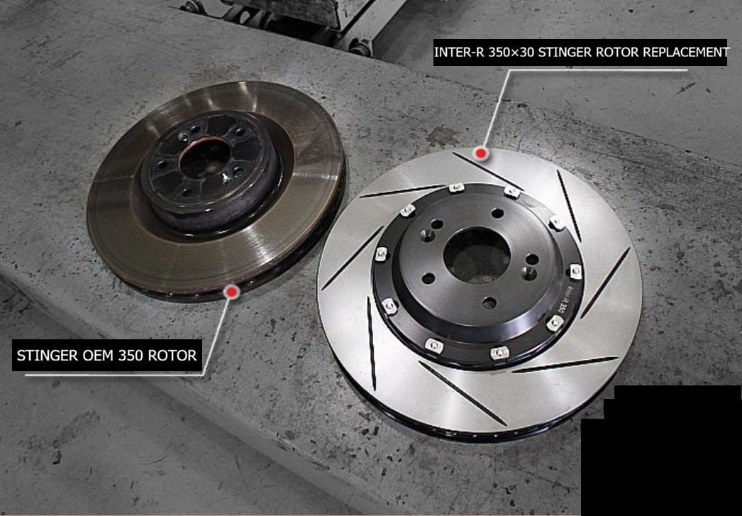 Lightweight 350mm Slotted Front Floating Brake Discs Stinger GT GT1 GT2- Pair KR