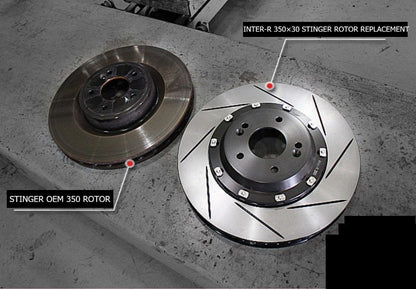Lightweight 350mm Slotted Front Floating Brake Discs Stinger GT GT1 GT2- Pair KR