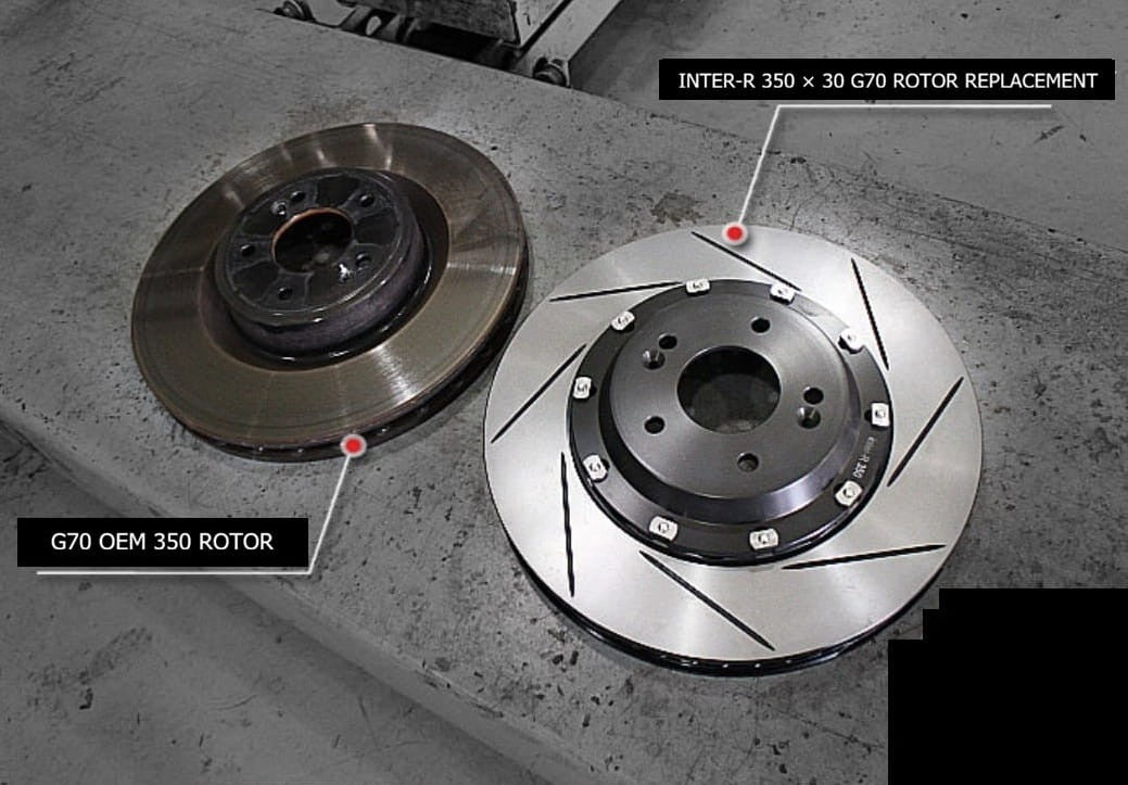 Lightweight 350mm Slotted Front Floating Brake Discs Genesis G70 - Pair KR
