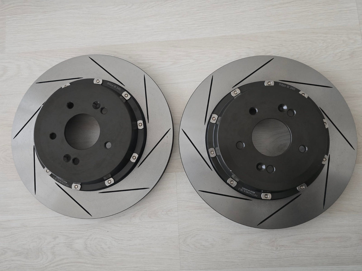 2-Piece Lightweight Rear Floating Brake Rotors for Kia Stinger GT GT1 GT2 340mm