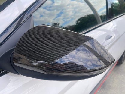 Real Carbon Fiber Mirror Cover Caps for 2021-2023 Hyundai Elantra N CN7 Sedan CF