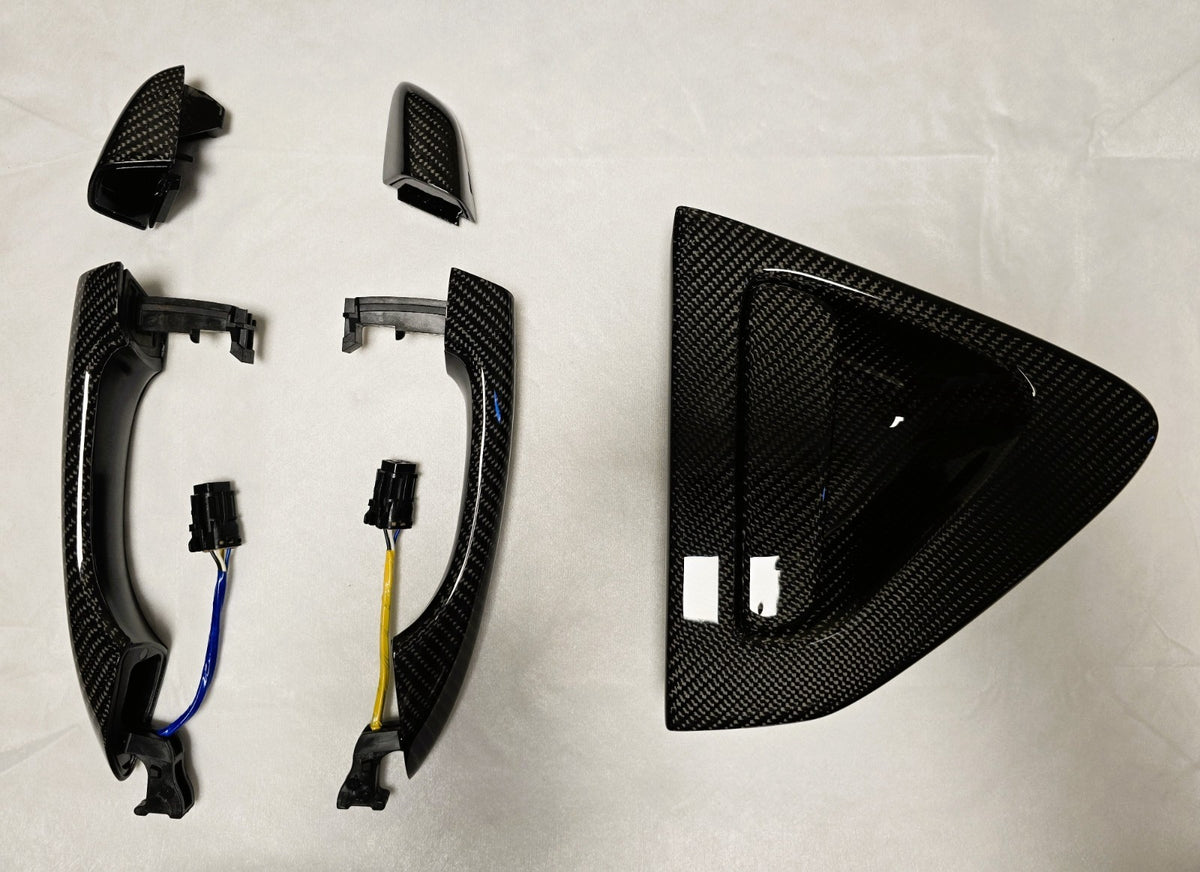 1:1 Full Replacement Dry Carbon Fiber Exterior Door Handles for Veloster N JS