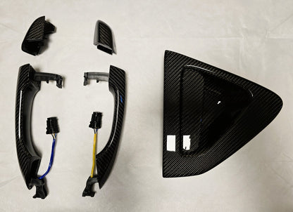 1:1 Full Replacement Dry Carbon Fiber Exterior Door Handles for Veloster N JS