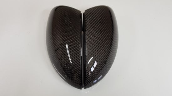 Kia Stinger GT GT2 2018+ Carbon Fiber Mirror Cover Replaced Glossy Black 2pc