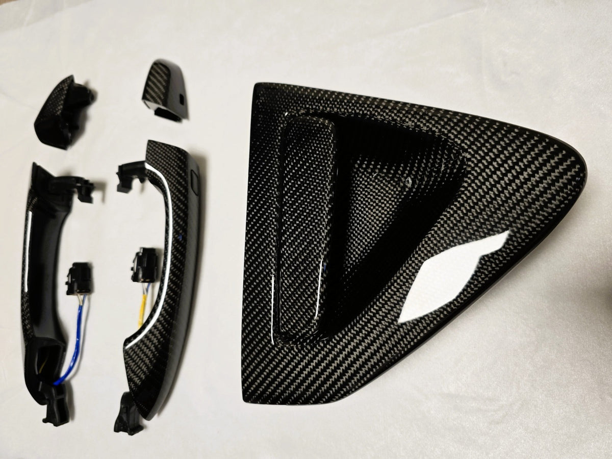 1:1 Full Replacement Dry Carbon Fiber Exterior Door Handles for Veloster N JS