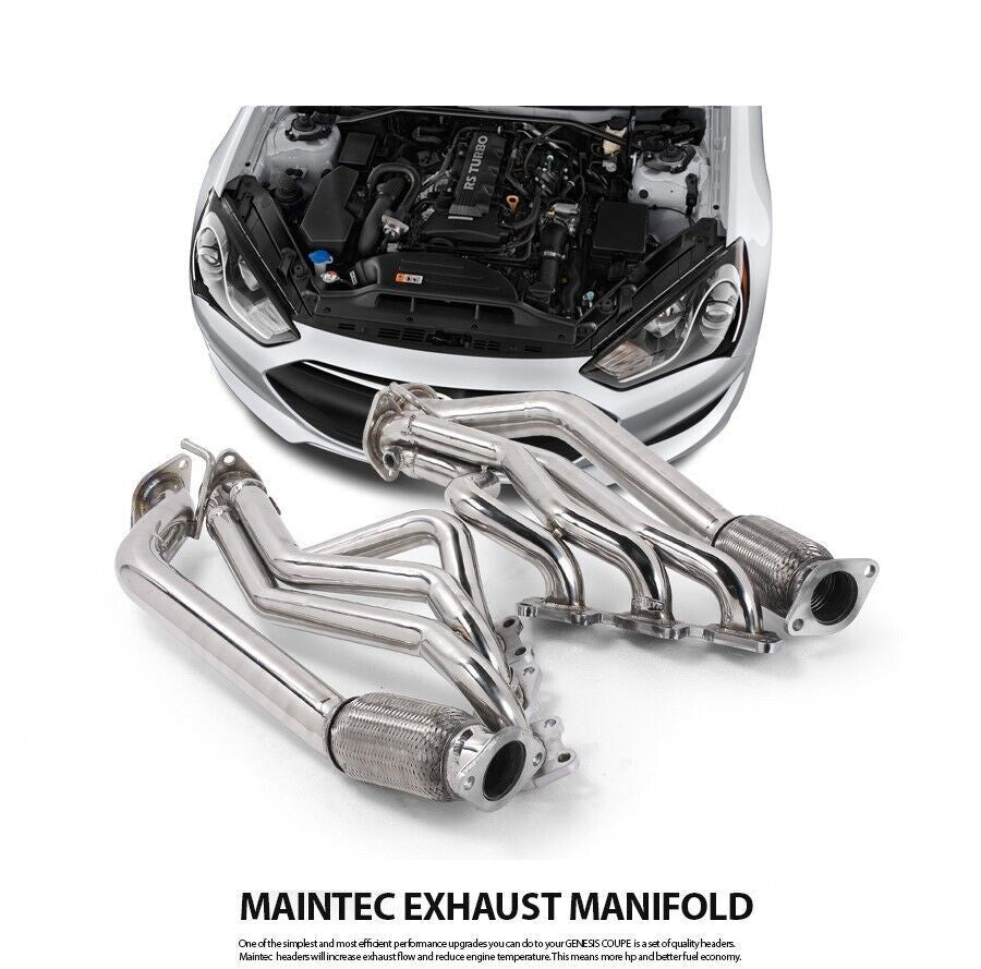 Maintec Exhaust Manifold Header & Downpipe Full Kit for Genesis Coupe 3.8L V6