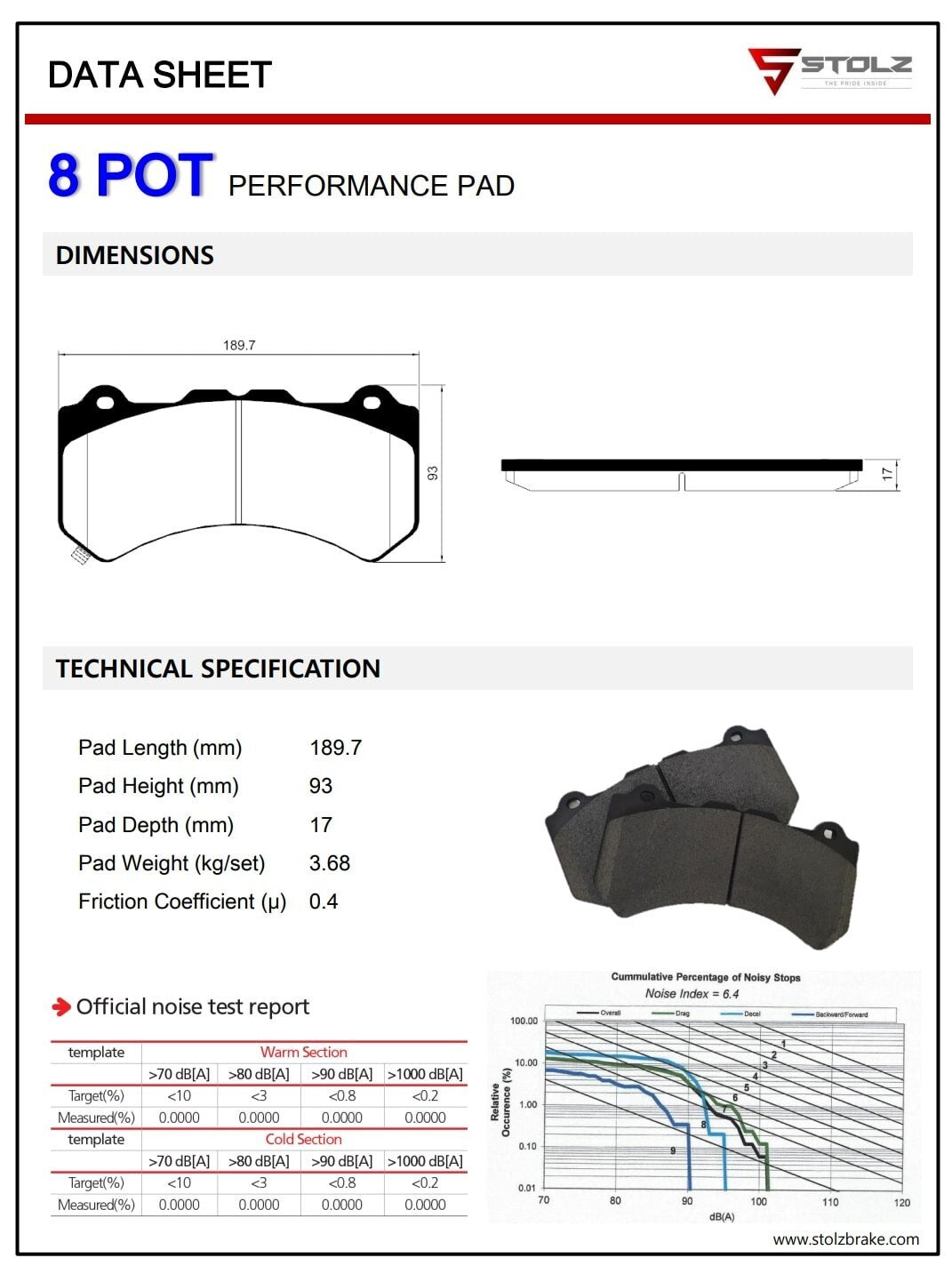 BIG BRAKE FRONT 8P (405×34) / BMW (2005 - 2023) 5 SERIES (E60, F10, G30)