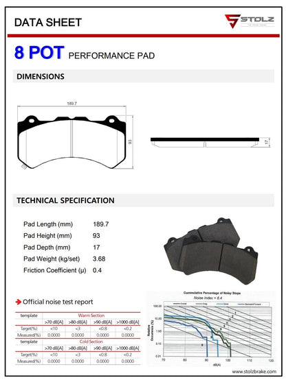 BIG BRAKE FRONT 8P (405×34) / BMW (2005 - 2023) 5 SERIES (E60, F10, G30)