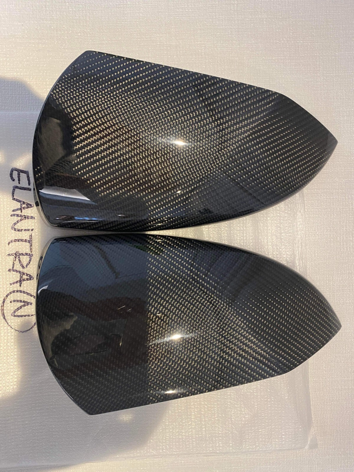 Real Carbon Fiber Mirror Cover Caps for 2021-2023 Hyundai Elantra N CN7 Sedan CF