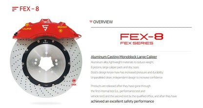 Tesla Model S Raven Front 8-Pot Brake Upgrade Kit 380mm Drilled Slotted Rotors