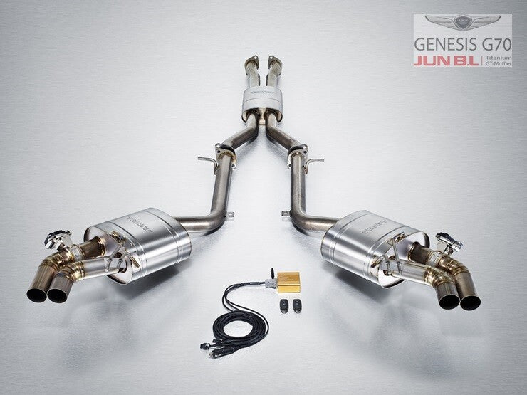 JUN B.L  TITANIUM EVC CAT-BACK for 2019 2020 2021 G70 3.3T - KDM
