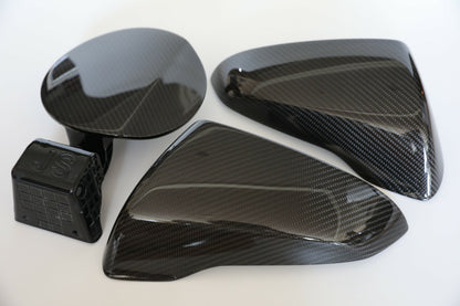 CF FUEL DOOR & MIRROR COVERS for 19 20 21  22 VELOSTER N & VELOSTER JS