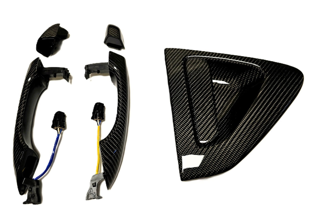 1:1 Full Replacement Dry Carbon Fiber Exterior Door Handles for Veloster N JS