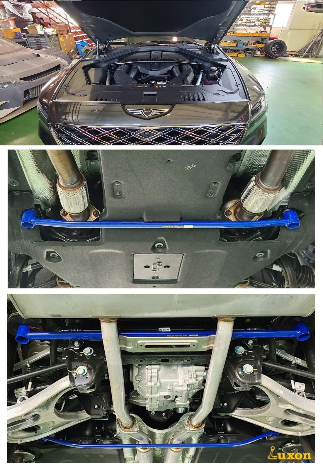 STRUT TOWER BAR + 3 UNDER BARS for GENESIS GV80 V6 3.5T