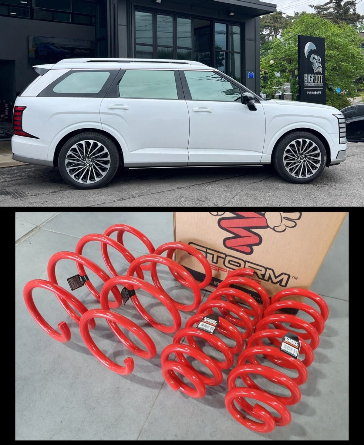LOWERING SPRING F&R 4pcs for 2026 PALISADE (LX3) [STORM SPRING, S. KOREA]