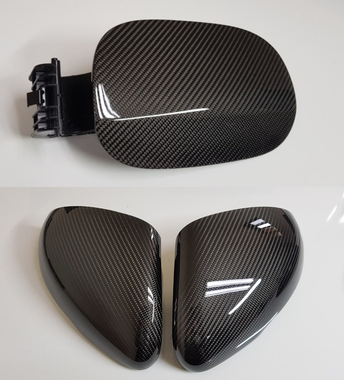 CF FUEL DOOR & CF MIRROR COVERS for KIA 18 19 20 21 22 23 STINGER
